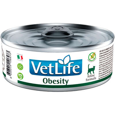 Ração Úmida Farmina Vet Life Obesity para Gatos Adultos”