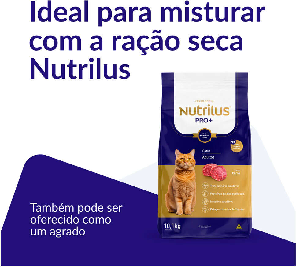 Ração Úmida Nutrilus Sabor Carne para Gatos Adultos - 85 g
