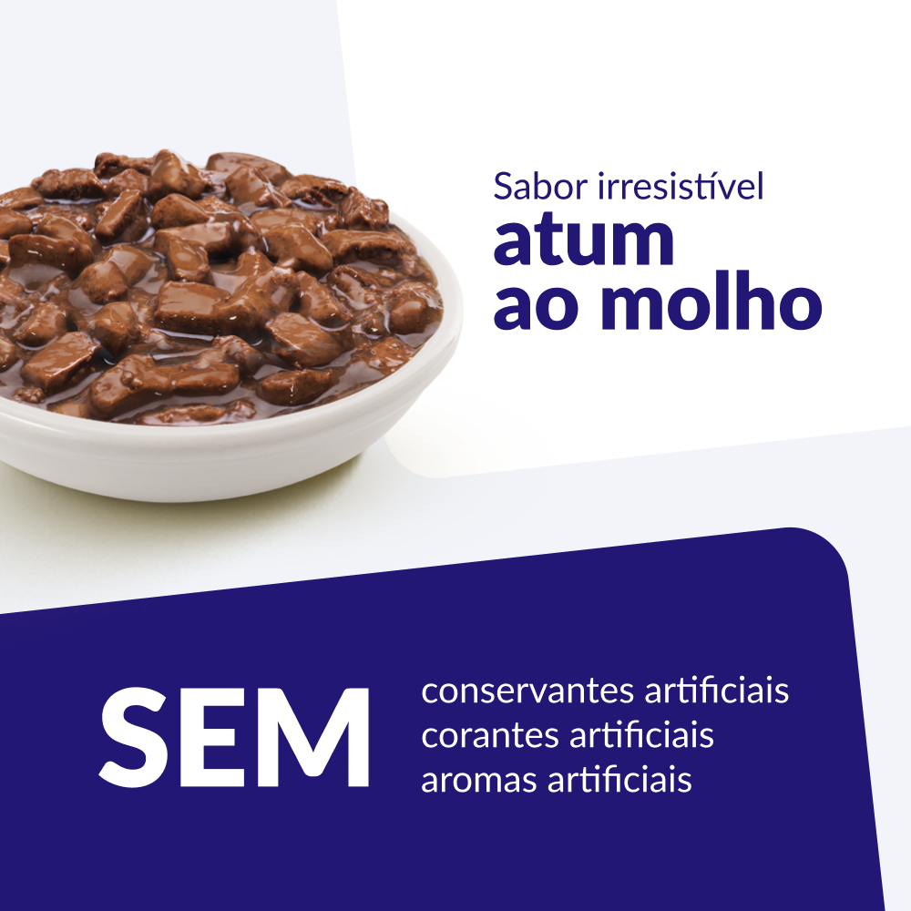 Ração Úmida Nutrilus Sabor Atum para Gatos Adultos Castrados - 85g