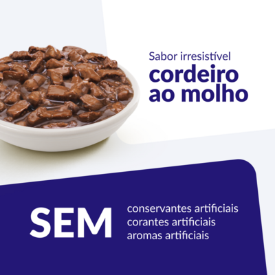 Ração Úmida Nutrilus Sabor Cordeiro para Cães Adultos de Raças Pequenas”