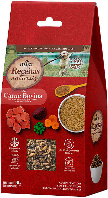 Alimento Natural Everest Receitas Naturais Carne Bovina para Cães - 150 g