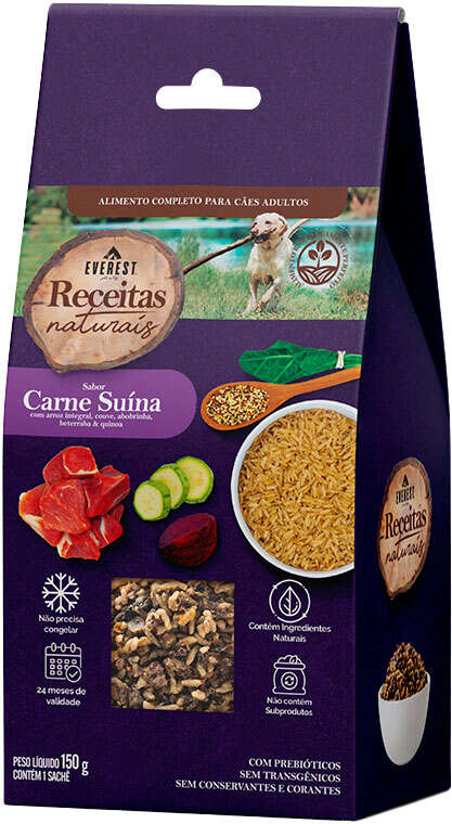Alimento Natural Everest Receitas Naturais Carne Suína para Cães - 150 g