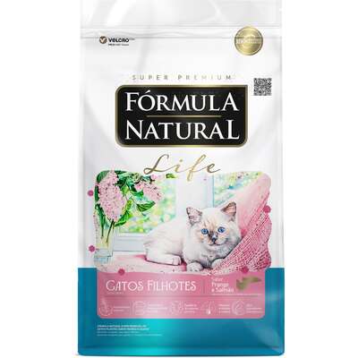 Ração Seca Fórmula Natural Life para Gatos Filhotes Sabor Frango e Salmão