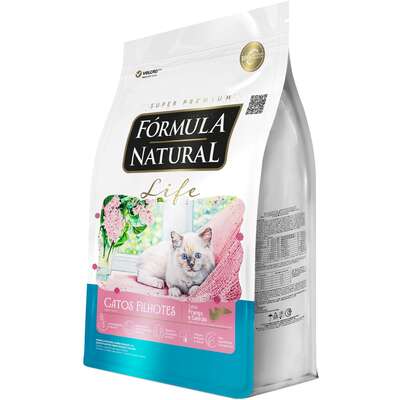 Ração Seca Fórmula Natural Life para Gatos Filhotes Sabor Frango e Salmão