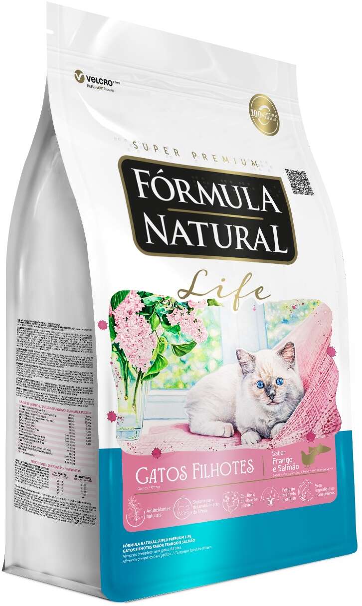Ração Seca Fórmula Natural Life para Gatos Filhotes Sabor Frango e Salmão - 10,1Kg