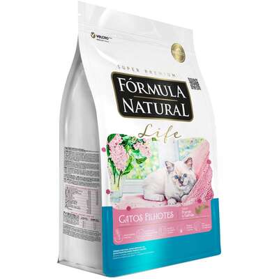 Ração Seca Fórmula Natural Life para Gatos Filhotes Sabor Frango e Salmão