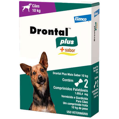 Vermífugo Elanco Drontal Plus Sabor para Carne - Cães 10 Kg”