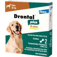 Vermífugo Elanco Drontal Plus Sabor Carne para Cães 35Kg - 2 Comprimidos
