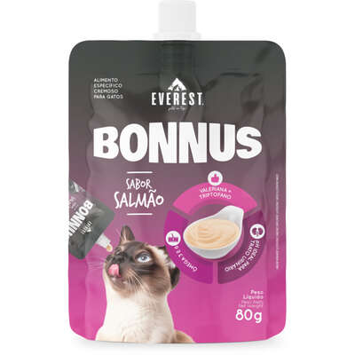 Petisco Cremoso Everest Bonnus para Gatos Sabor Salmão