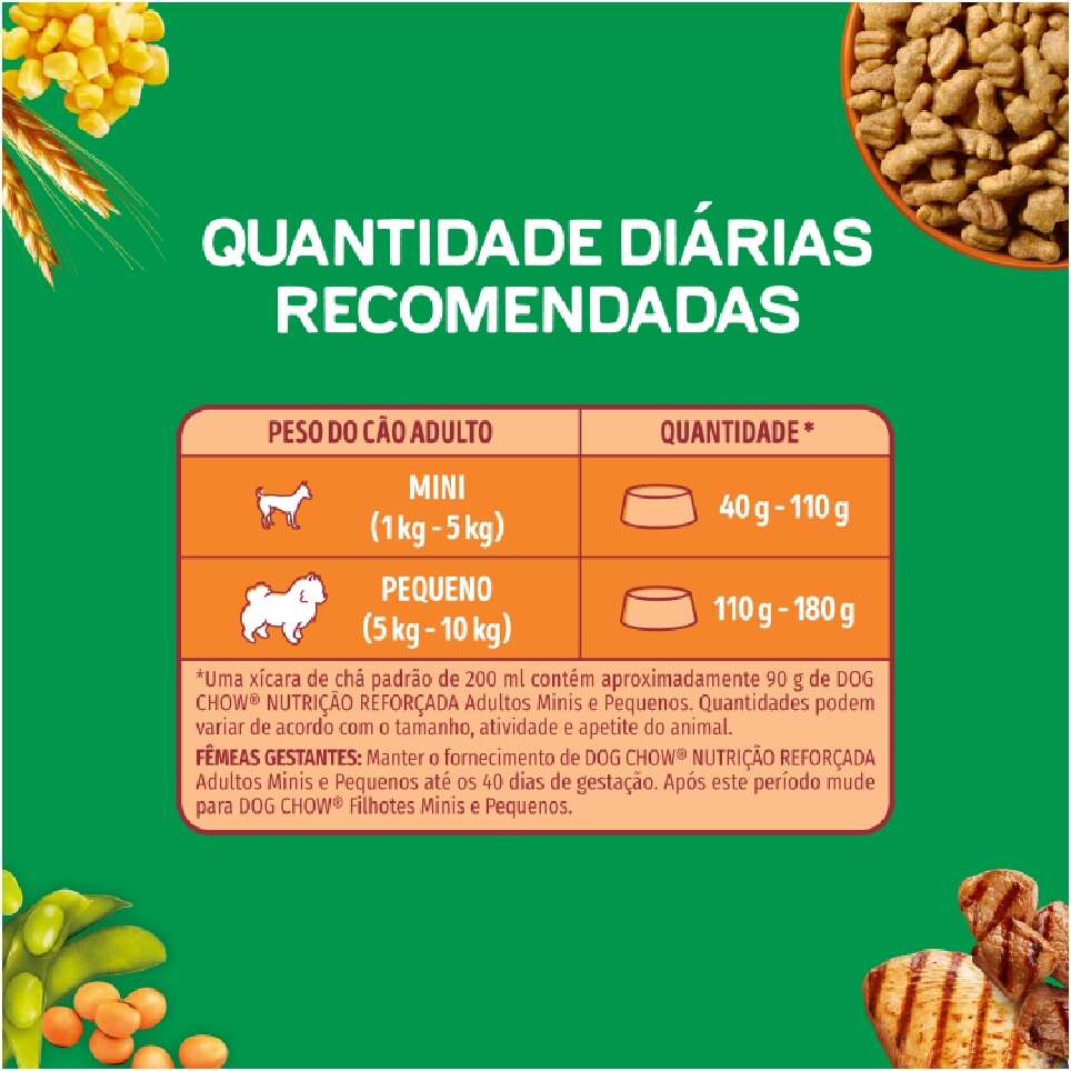 Ração Seca Nestlé Purina Dog Chow Extra Life Cães Adultos Carne, Frango e Arroz Raças Mini e Pequenas - 10,1Kg