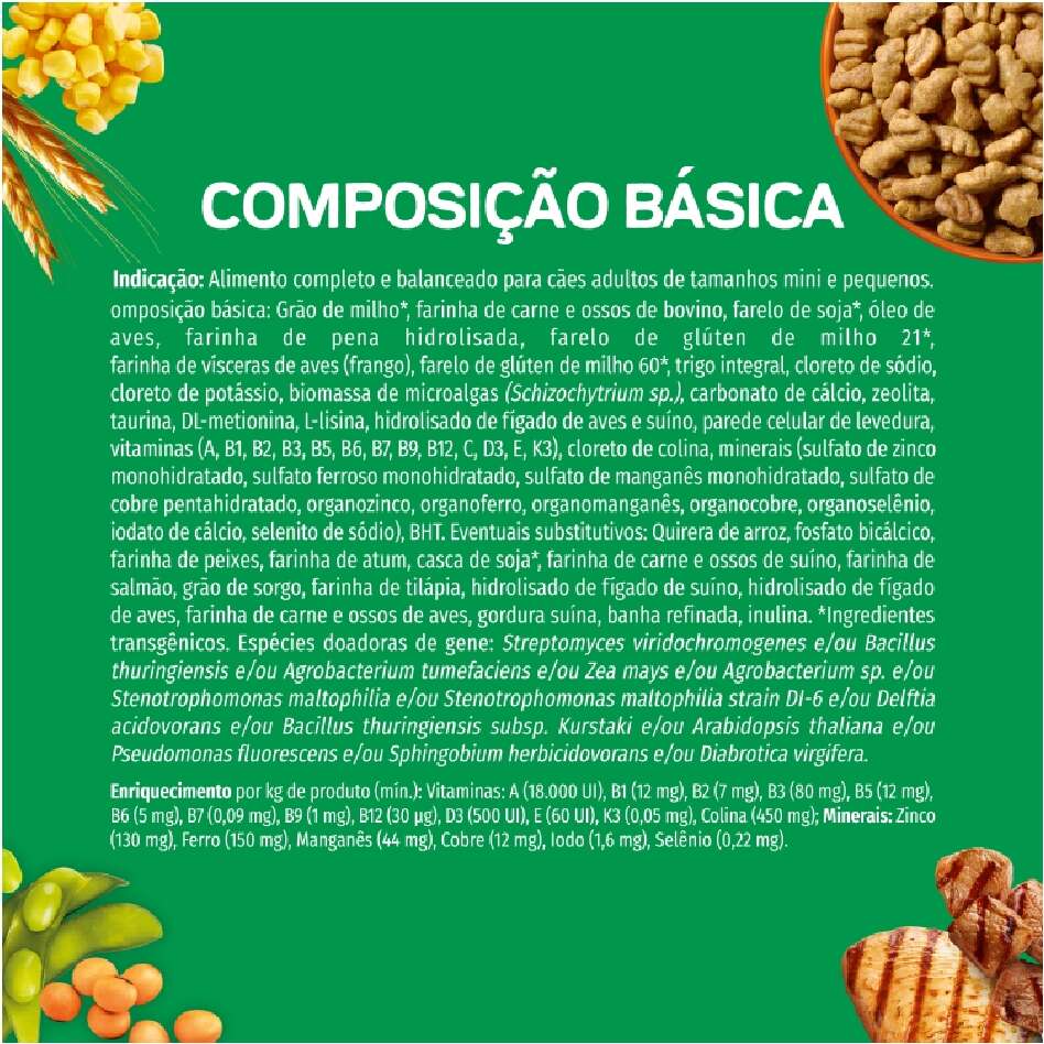 Ração Seca Nestlé Purina Dog Chow Extra Life Cães Adultos Carne, Frango e Arroz Raças Mini e Pequenas - 10,1Kg