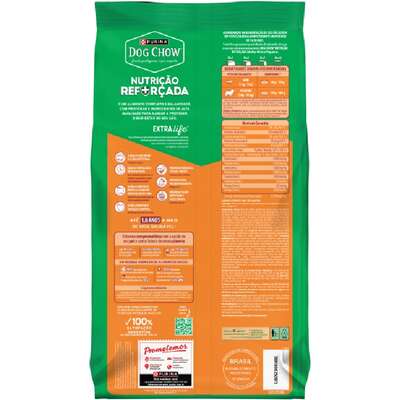 Ração Seca Nestlé Purina Dog Chow Extra Life Cães Adultos Carne, Frango e Arroz Raças Mini e Pequenas