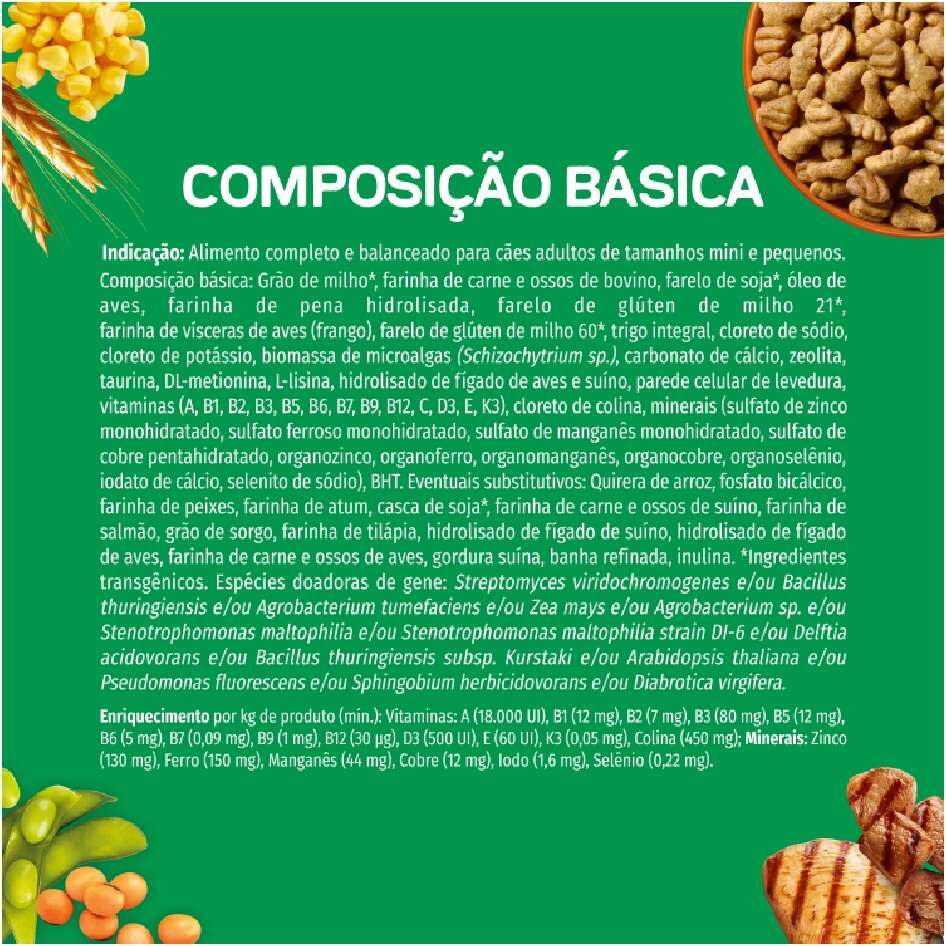 Ração Seca Nestlé Purina Dog Chow Extra Life Cães Adultos Carne, Frango e Arroz Raças Mini e Pequenas - 20Kg