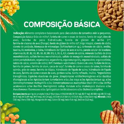 Ração Seca Nestlé Purina Dog Chow Extra Life Cães Adultos Carne, Frango e Arroz Raças Mini e Pequenas