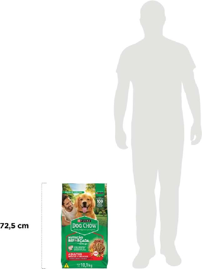 Ração Seca Nestlé Purina Dog Chow Extra Life Carne, Frango e Arroz Cães Adultos Raças Médias e Grandes - 10,1Kg