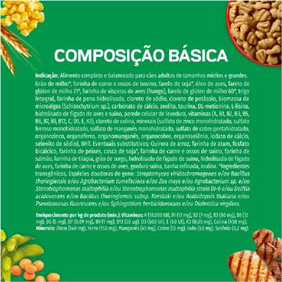 Ração Seca Nestlé Purina Dog Chow Extra Life Carne, Frango e Arroz Cães Adultos Raças Médias e Grandes