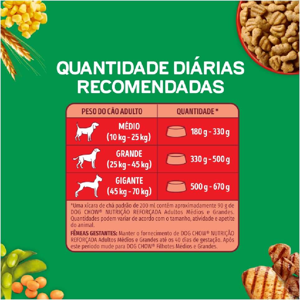 Ração Seca Nestlé Purina Dog Chow Extra Life Carne, Frango e Arroz Cães Adultos Raças Médias e Grandes - 10,1Kg