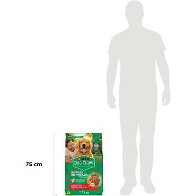 Ração Seca Nestlé Purina Dog Chow Extra Life Carne, Frango e Arroz Cães Adultos Todas as Raças