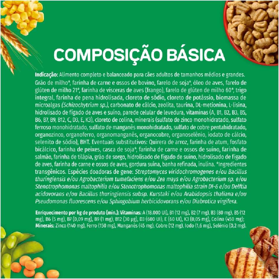 Ração Seca Nestlé Purina Dog Chow Extra Life Carne e Frango para Cães Adultos de Todas as Raças - 15Kg