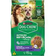 Ração Seca Nestlé Purina Dog Chow Extra Life Carne, Frango e Arroz Cães Adulto 7+ Todas as Raças - 15Kg