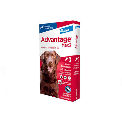 Antipulgas e Carrapatos Elanco Advantage MAX3 para Cães Acima de 25 Kg