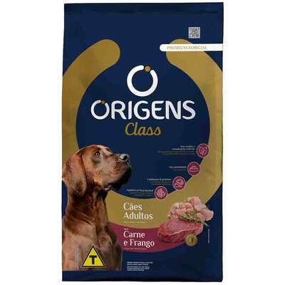 Ração Seca Origens Class Carne e Frango para Cães Adultos”