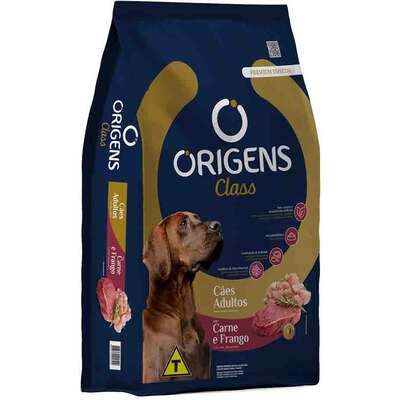 Ração Seca Origens Class Carne e Frango para Cães Adultos”