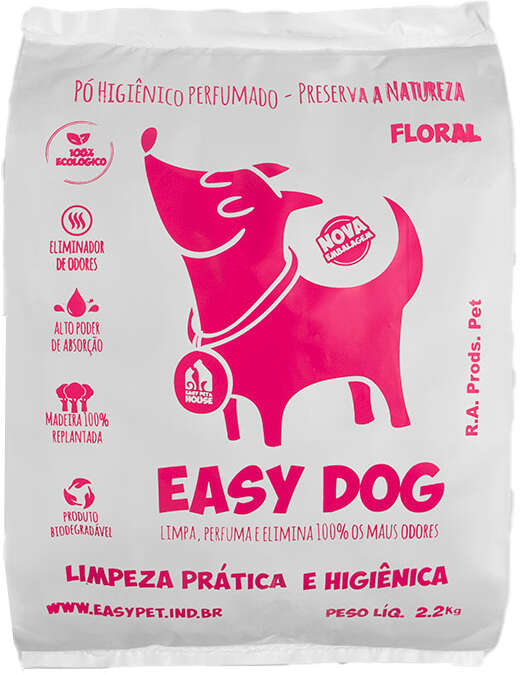 Pó Higiênico Easy Pet & House Dog Floral - 2,2Kg