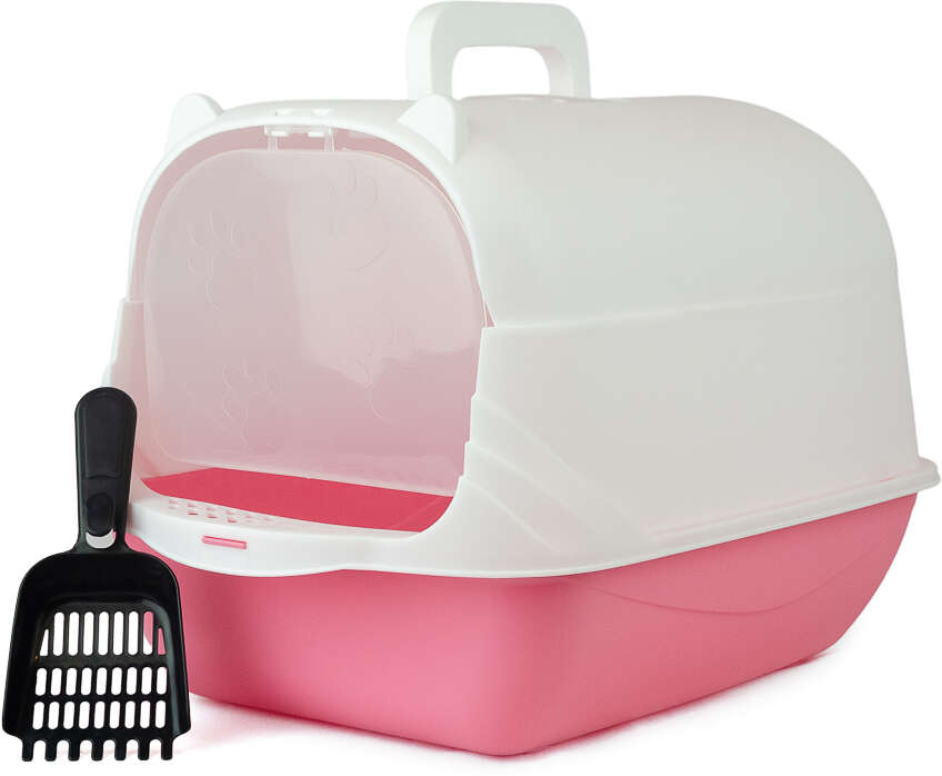 Banheiro Higiênico Meau Classic Rosa para Gatos - Tam. Único