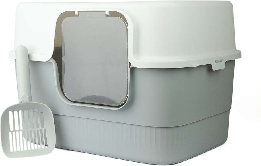 Banheiro Higiênico Meau Luxo Cinza para Gatos - Tam. Único
