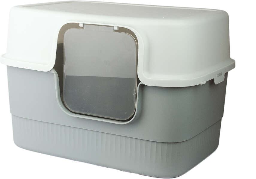 Banheiro Higiênico Meau Luxo Cinza para Gatos - Tam. Único