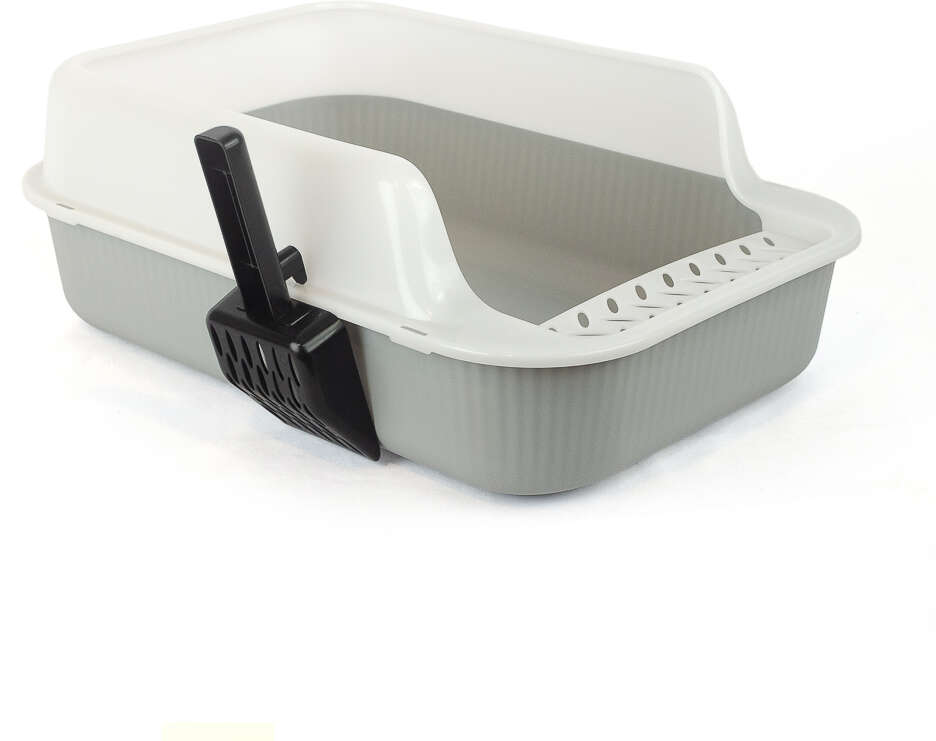 Caixa de Areia Meau Classic Front com Pá Cinza para Gatos - Tam. Único