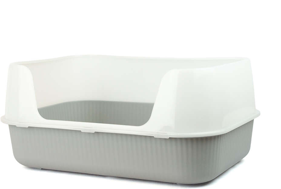 Caixa de Areia Meau Classic Side com Pá Cinza para Gatos