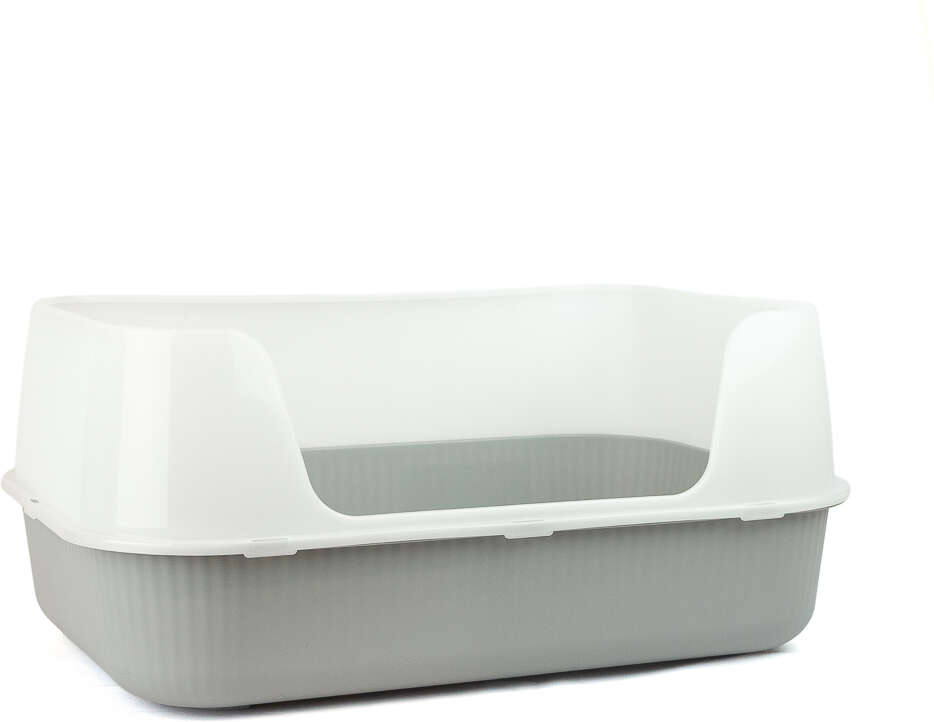 Caixa de Areia Meau Classic Side com Pá Cinza para Gatos