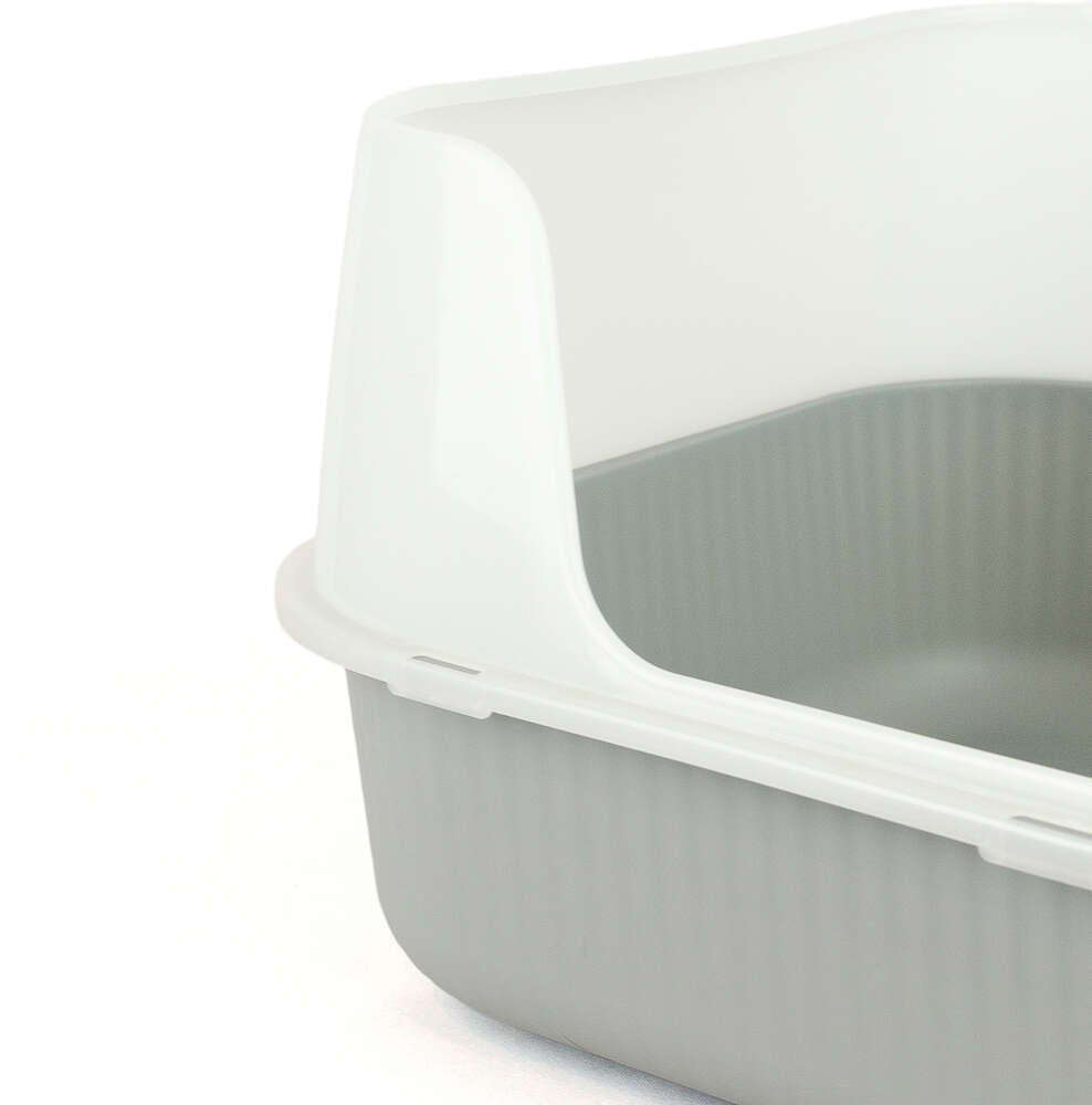 Caixa de Areia Meau Classic Side com Pá Cinza para Gatos