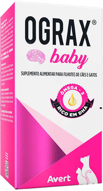 Suplemento Alimentar Avert Ograx Baby para Cães e Gatos - 30 mL