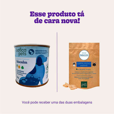 Suplemento Funcional Botica Animal Fórmula Maracujá Comprimidos para Cães e Gatos