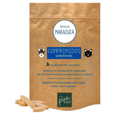 Suplemento Funcional Botica Animal Fórmula Maracujá Comprimidos para Cães e Gatos