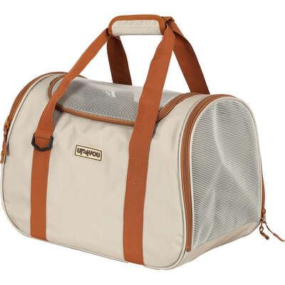 Bolsa de Mão para Transporte Up4you Plush Bege para Cães e Gatos