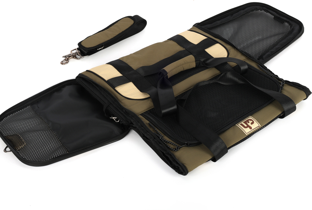 Bolsa de Transporte Abertura Dupla Up4you Camp Bege para Cães e Gatos - Tam. Único