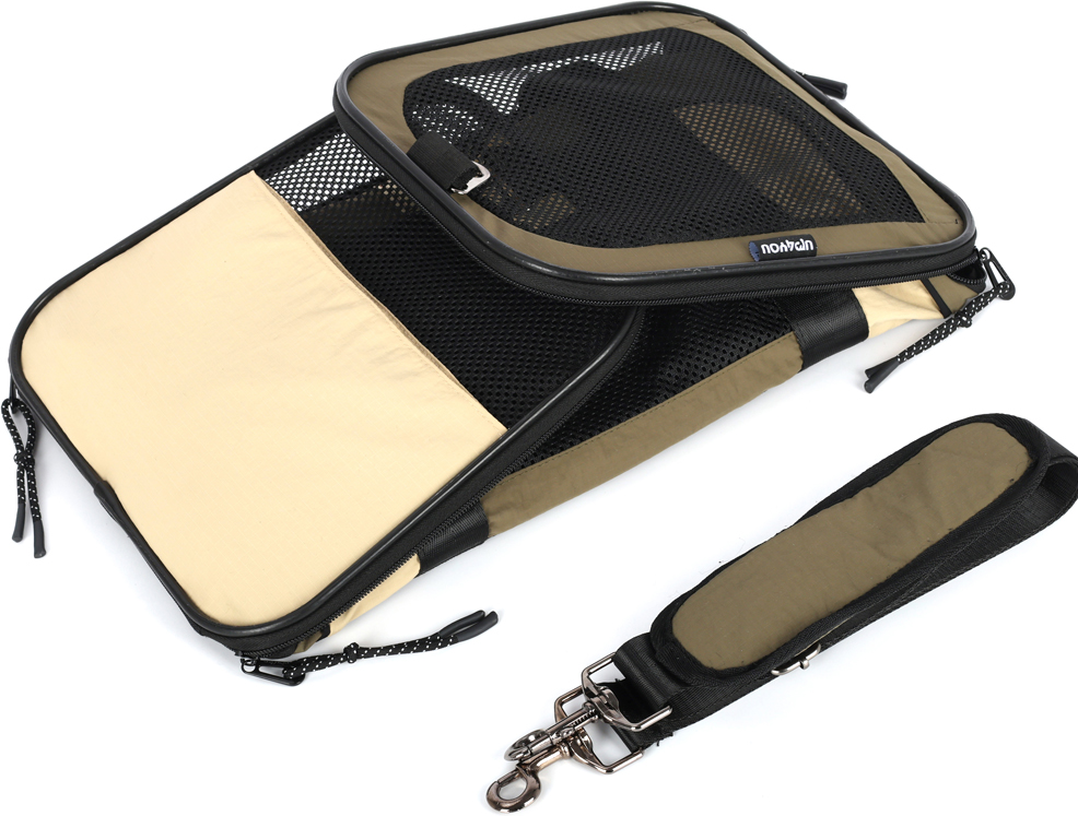 Bolsa de Transporte Abertura Dupla Up4you Camp Bege para Cães e Gatos - Tam. Único