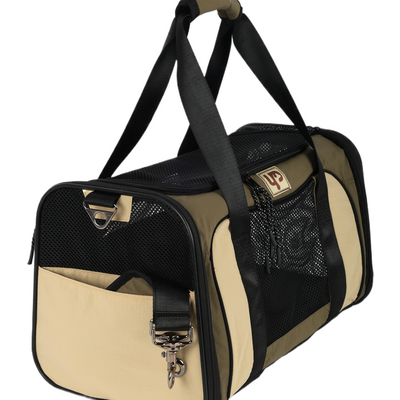 Bolsa de Transporte Abertura Dupla Up4you Camp Bege para Cães e Gatos
