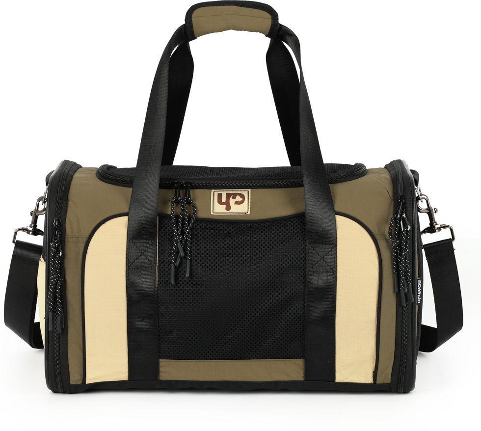 Bolsa de Transporte Abertura Dupla Up4you Camp Bege para Cães e Gatos - Tam. Único