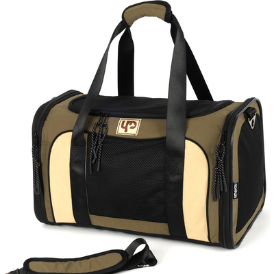 Bolsa de Transporte Abertura Dupla Up4you Camp Bege para Cães e Gatos