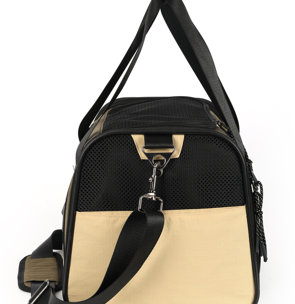 Bolsa de Transporte Abertura Dupla Up4you Camp Bege para Cães e Gatos - Tam. Único
