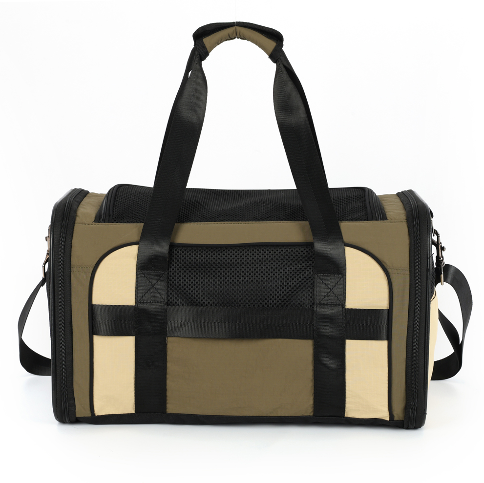 Bolsa de Transporte Abertura Dupla Up4you Camp Bege para Cães e Gatos - Tam. Único