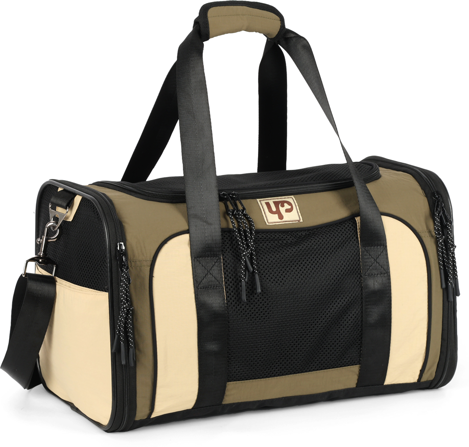 Bolsa de Transporte Abertura Dupla Up4you Camp Bege para Cães e Gatos - Tam. Único