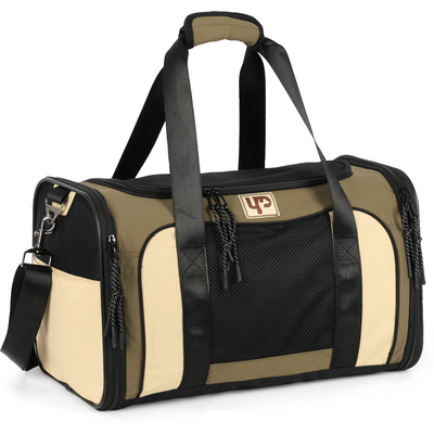 Bolsa de Transporte Abertura Dupla Up4you Camp Bege para Cães e Gatos