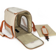 Bolsa de Transporte Média Up4you Plush Bege para Cães e Gatos”