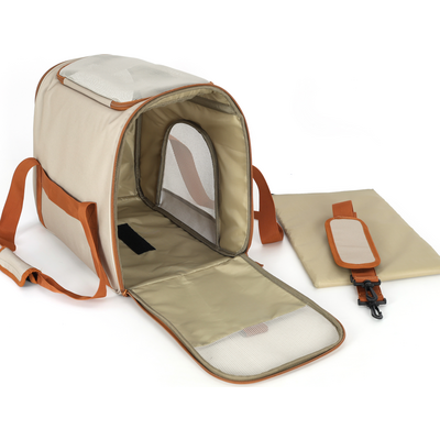 Bolsa de Transporte Média Up4you Plush Bege para Cães e Gatos”